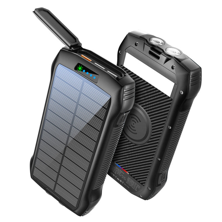 Portable Solar Power Bank – High Capacity Outdoors Emergency & USB Charging