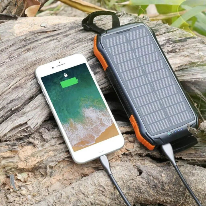 Portable Solar Power Bank – High Capacity Outdoors Emergency & USB Charging