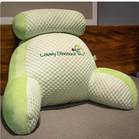 Back Support Pillow – Removable Washable Cover Lumbar & Memory Foam