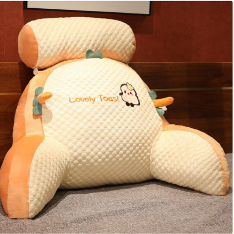 Back Support Pillow – Removable Washable Cover Lumbar & Memory Foam