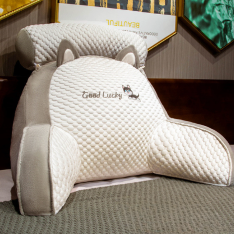 Back Support Pillow – Removable Washable Cover Lumbar & Memory Foam