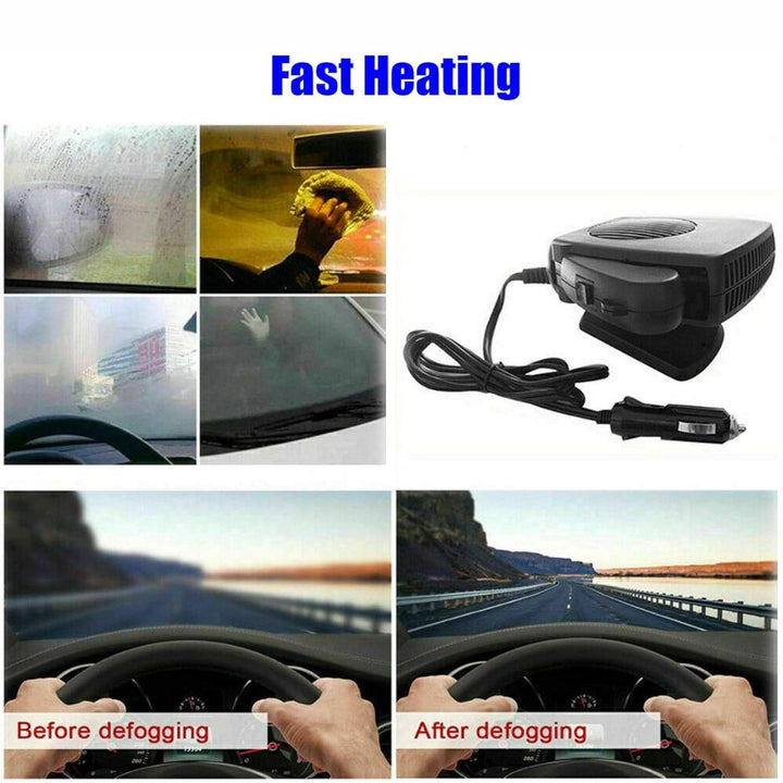 12V Car Heater – 150W/300W Ceramic Fan & Dehumidifier