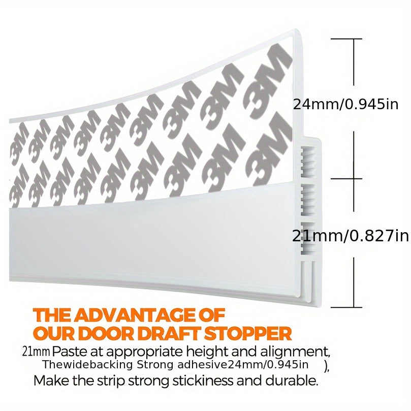 Door Draft Stopper – Silicone 99cm & 3M Adhesive Sound Seal
