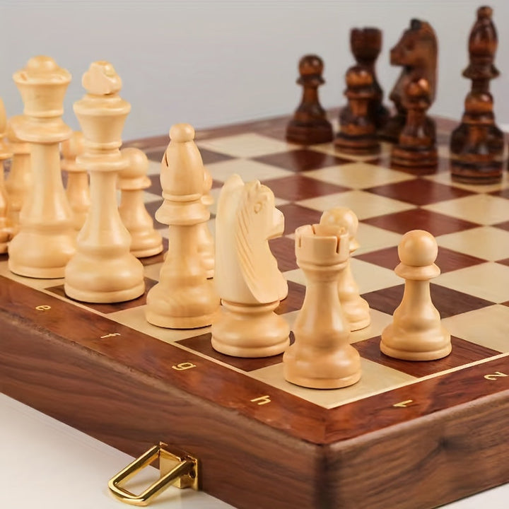 Handcrafted Wooden Chess Set – Solid Wood Premium Pieces