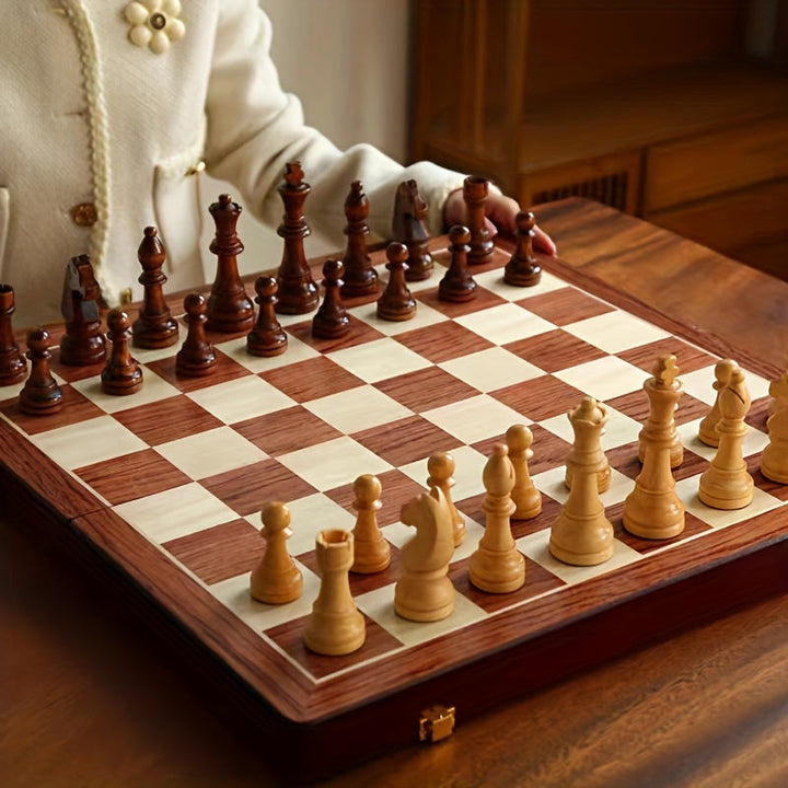 Handcrafted Wooden Chess Set – Solid Wood Premium Pieces