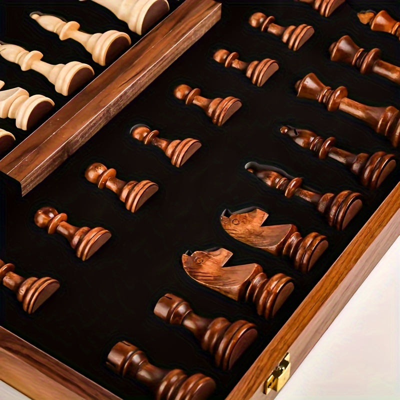 Handcrafted Wooden Chess Set – Solid Wood Premium Pieces