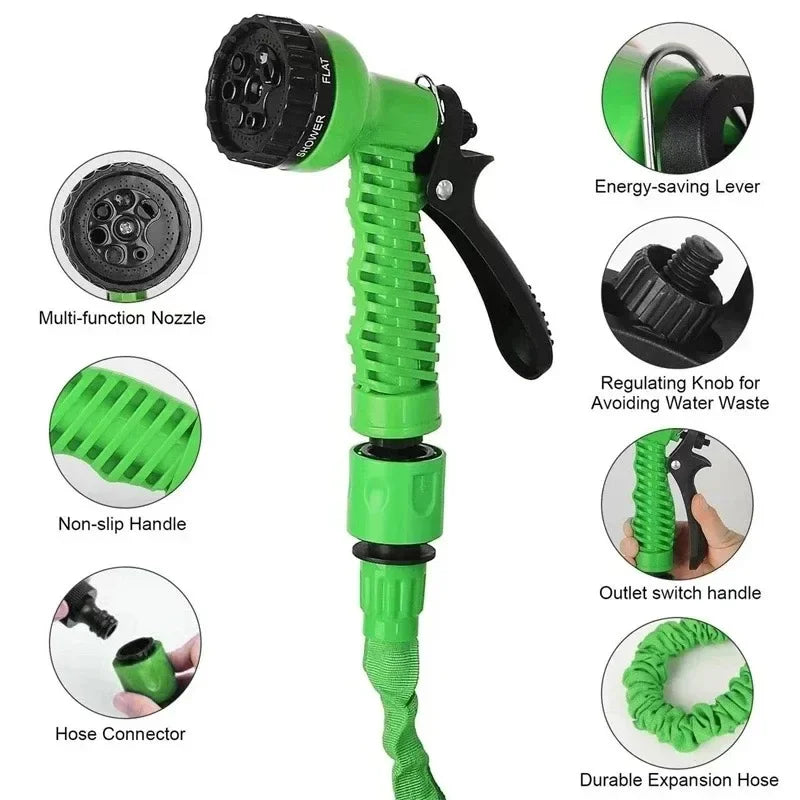 Expandable Garden Hose – Lightweight Kink-Free Outdoor Watering & Spray Nozzle