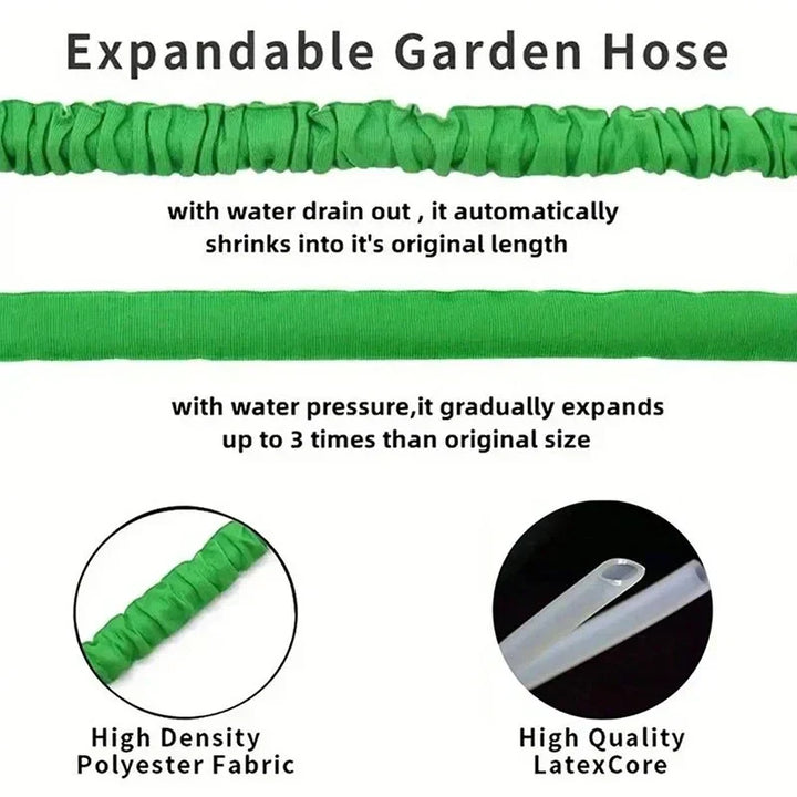 Expandable Garden Hose – Lightweight Kink-Free Outdoor Watering & Spray Nozzle