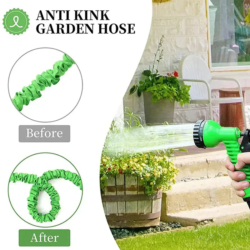 Expandable Garden Hose – Lightweight Kink-Free Outdoor Watering & Spray Nozzle