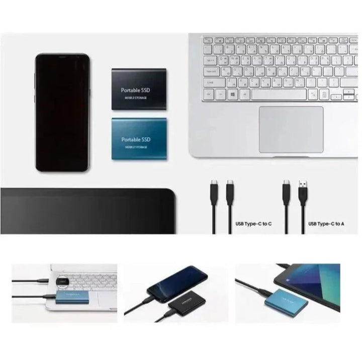 External Hard Drive Portable SSD USB C Mobile Storage 2TB