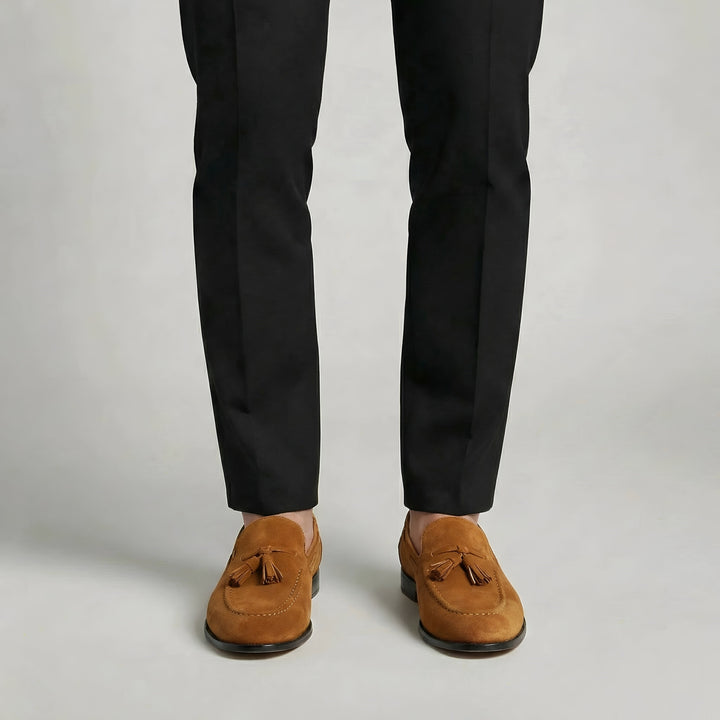 Men's Suede Tassel Slip-On Loafers