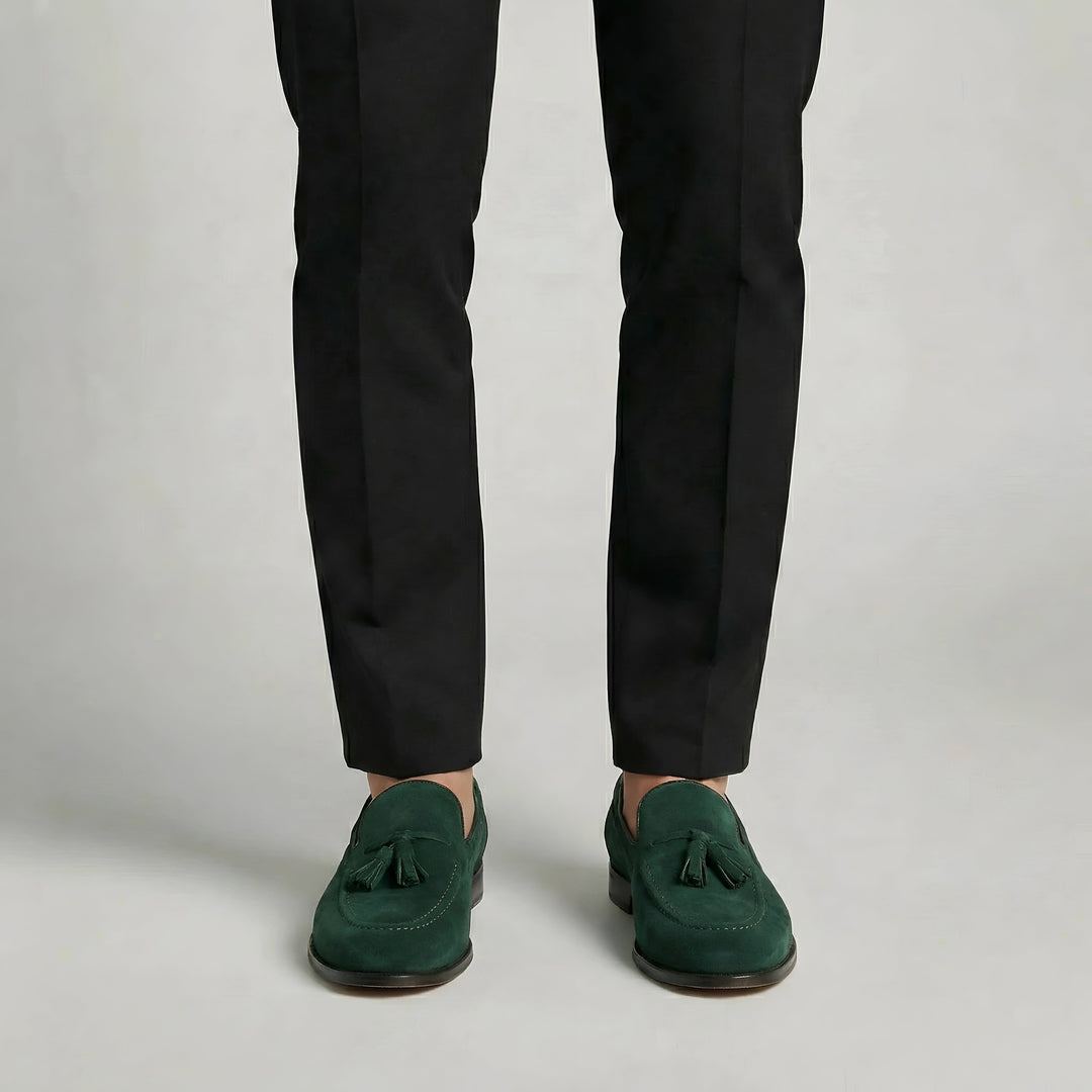Men's Suede Tassel Slip-On Loafers