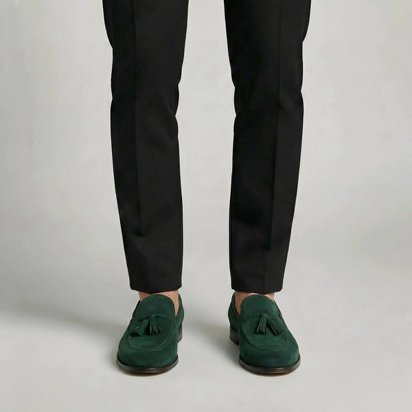 Men's Suede Tassel Slip-On Loafers