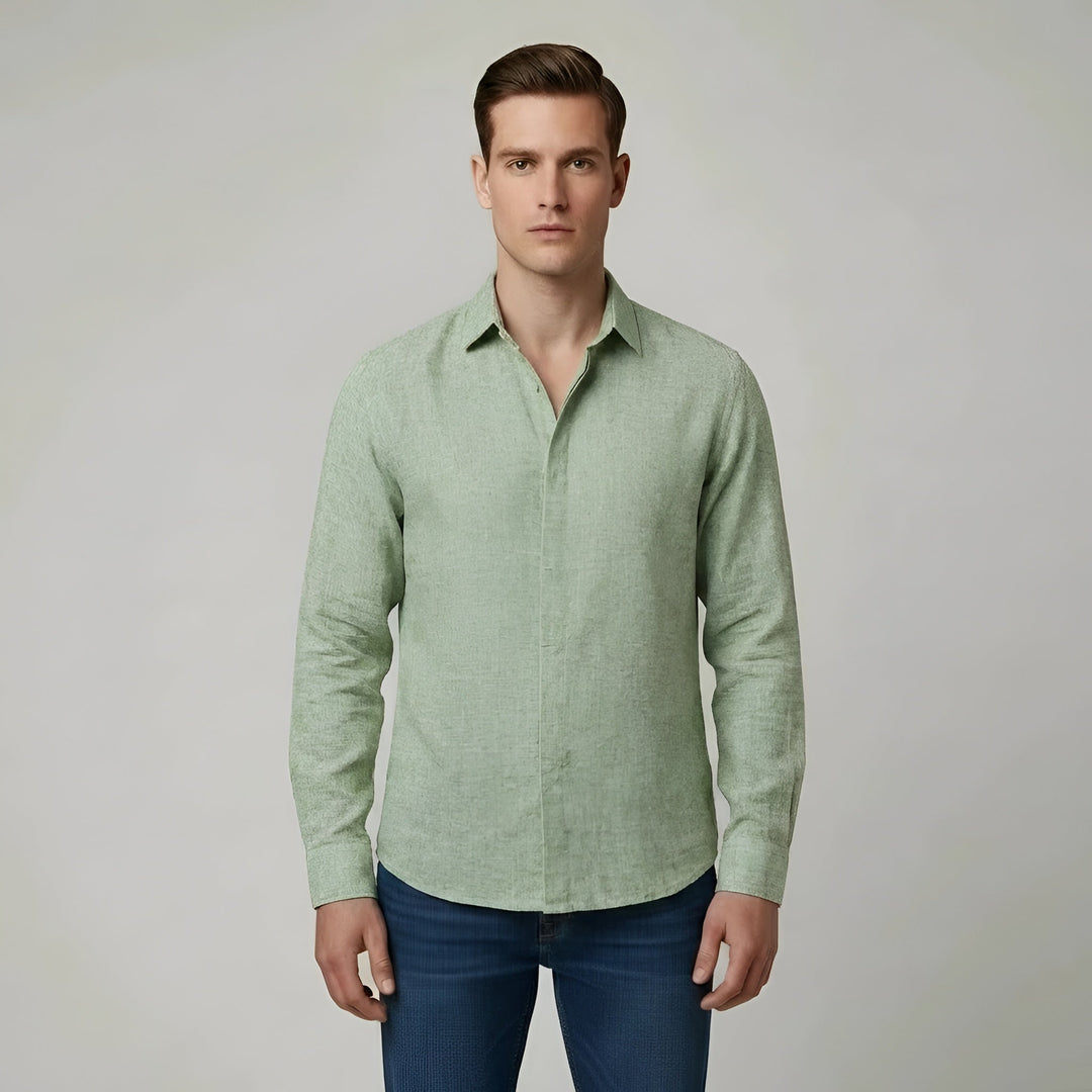 Men's Long Sleeve Casual Slim Fit Shirt