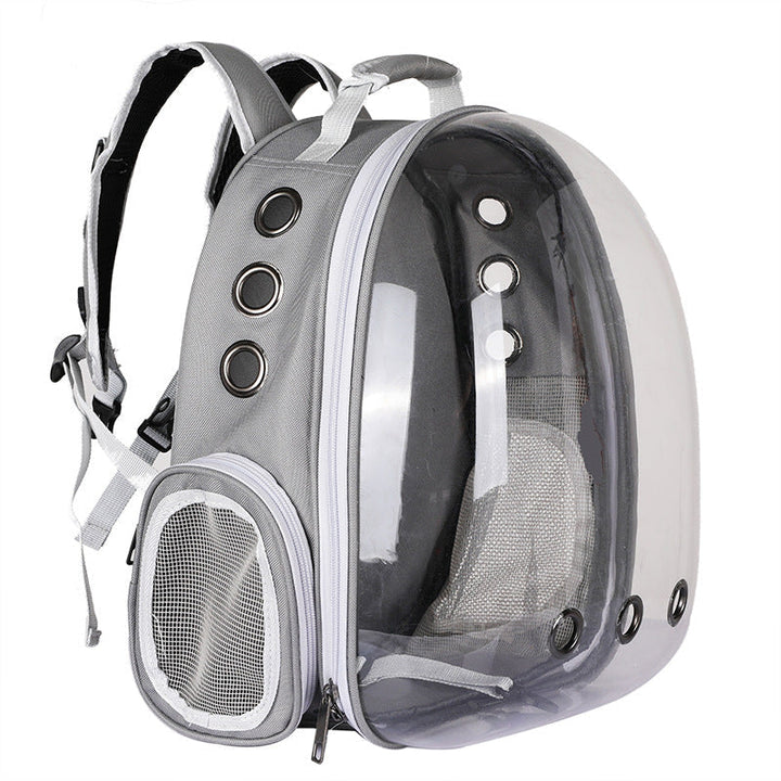 Foldable Pet Carrier Backpack – Ventilated Clear View Cats & Small Dogs