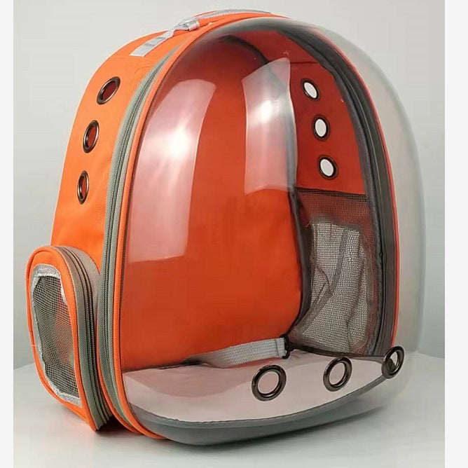 Foldable Pet Carrier Backpack – Ventilated Clear View Cats & Small Dogs