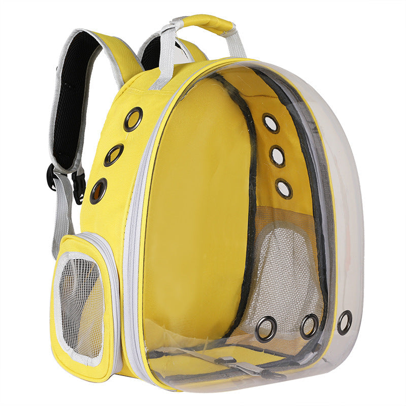 Foldable Pet Carrier Backpack – Ventilated Clear View Cats & Small Dogs