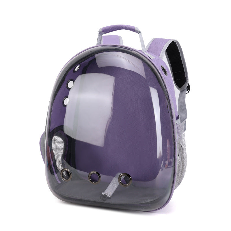 Foldable Pet Carrier Backpack – Ventilated Clear View Cats & Small Dogs