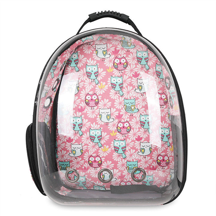 Foldable Pet Carrier Backpack – Ventilated Clear View Cats & Small Dogs