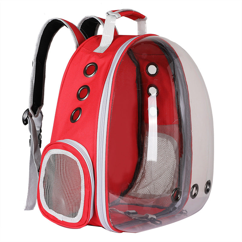 Foldable Pet Carrier Backpack – Ventilated Clear View Cats & Small Dogs