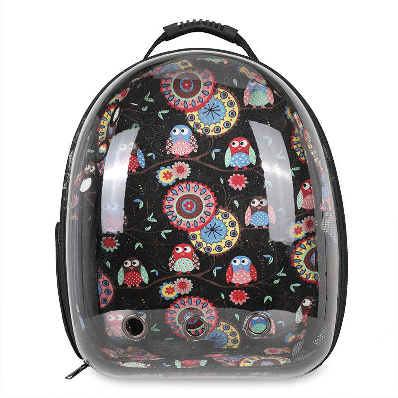 Foldable Pet Carrier Backpack – Ventilated Clear View Cats & Small Dogs