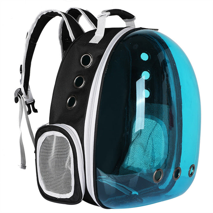 Foldable Pet Carrier Backpack – Ventilated Clear View Cats & Small Dogs