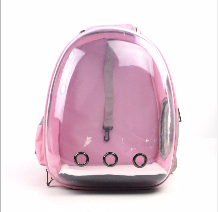 Foldable Pet Carrier Backpack – Ventilated Clear View Cats & Small Dogs