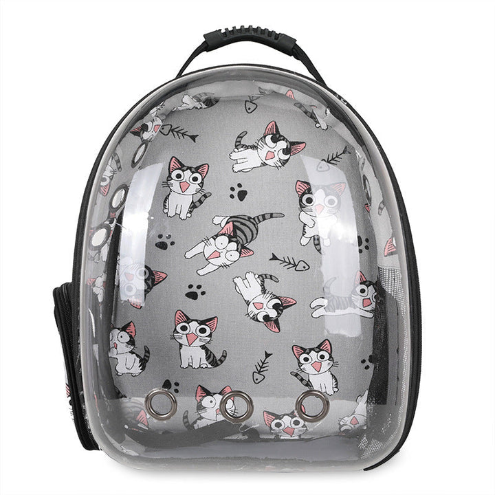 Foldable Pet Carrier Backpack – Ventilated Clear View Cats & Small Dogs