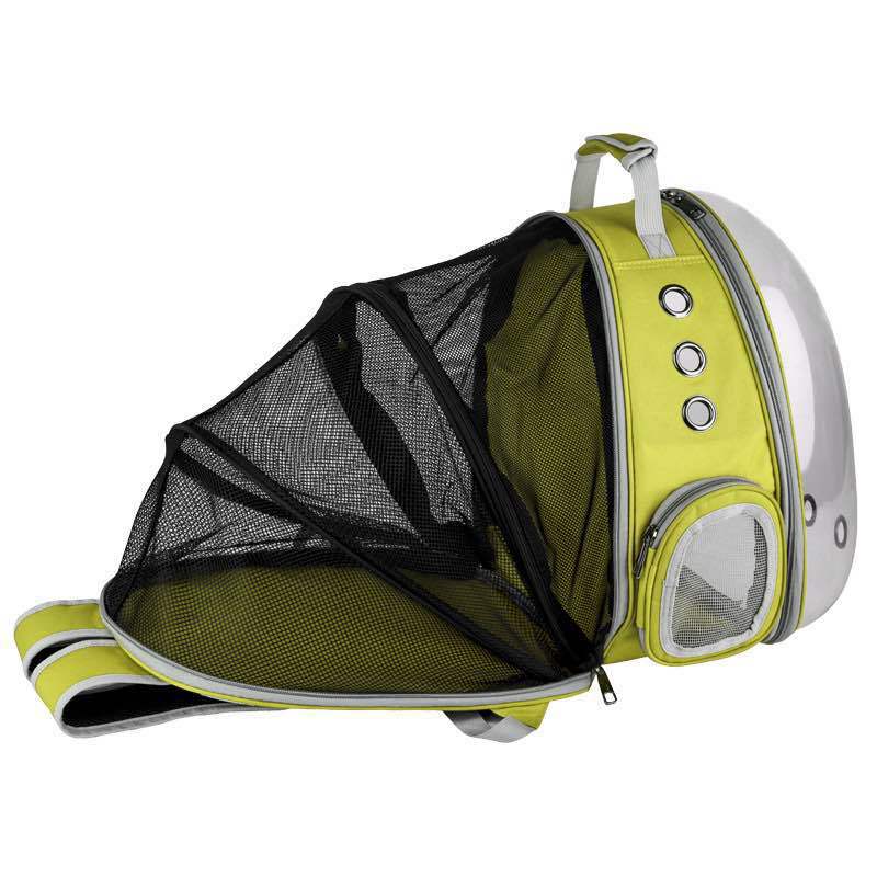 Foldable Pet Carrier Backpack – Ventilated Clear View Cats & Small Dogs