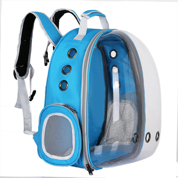 Foldable Pet Carrier Backpack – Ventilated Clear View Cats & Small Dogs