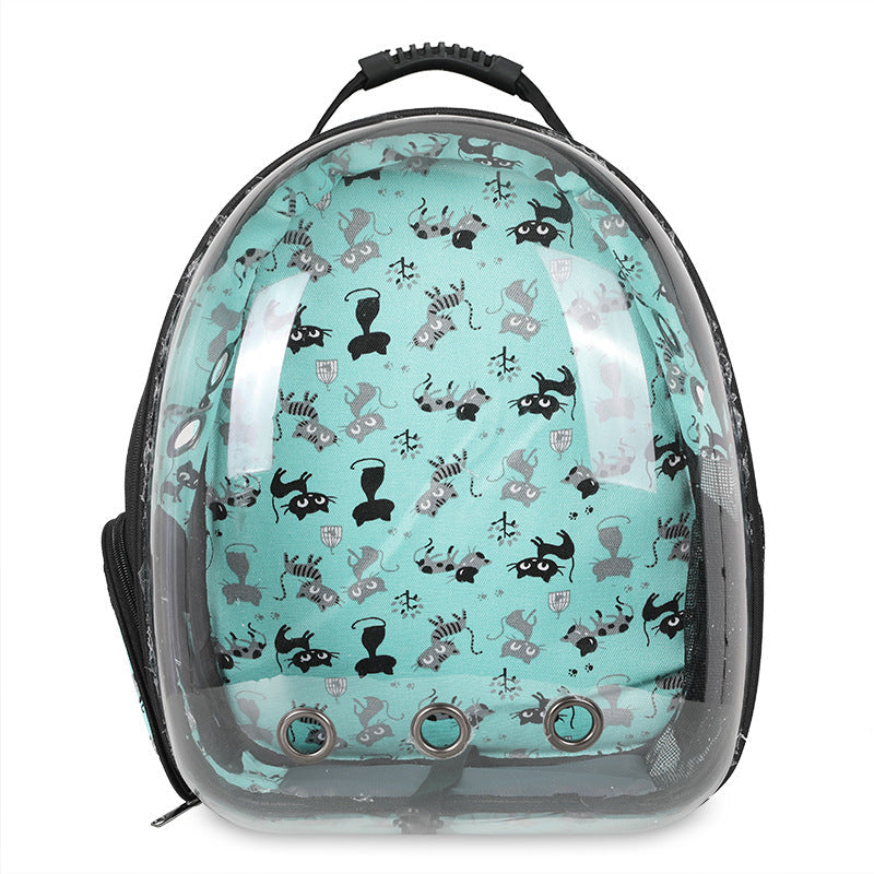 Foldable Pet Carrier Backpack – Ventilated Clear View Cats & Small Dogs