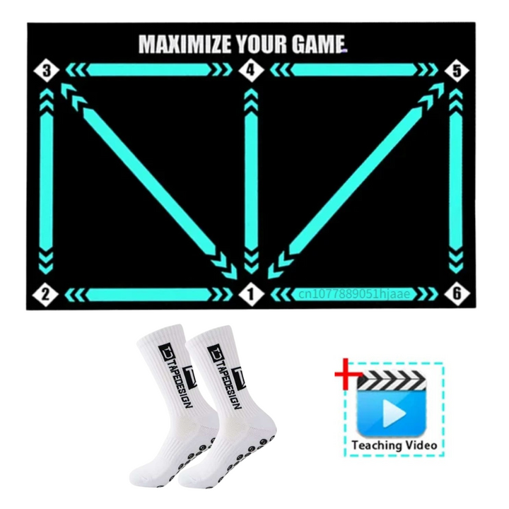 Youth Football Training Mat – Skills Program Video Guide & Anti-Slip