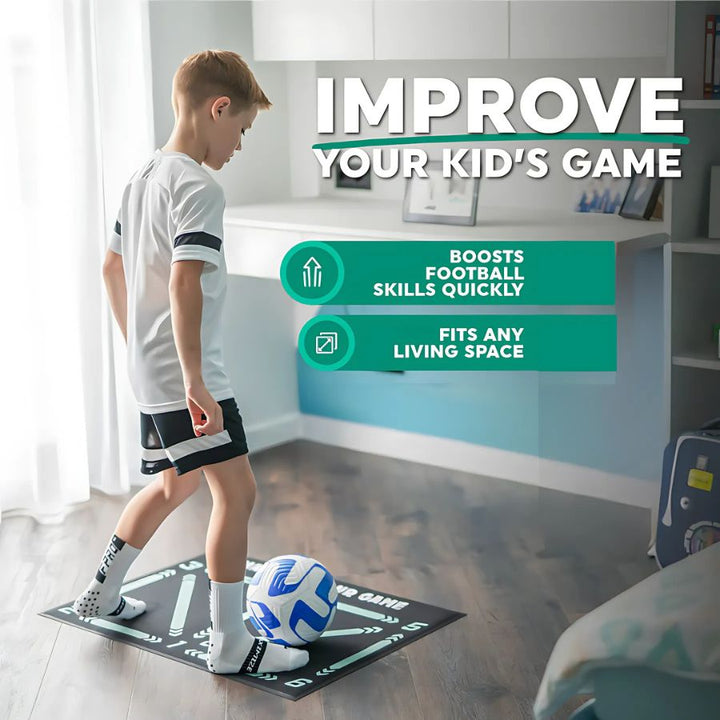 Youth Football Training Mat – Skills Program Video Guide & Anti-Slip