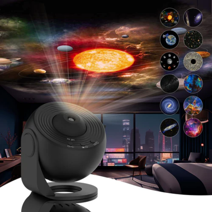 Galaxy Star Projector – 360° Rotation Night Sky Room Decor & LED