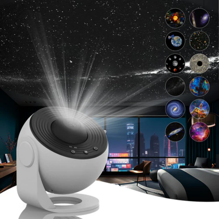 Galaxy Star Projector – 360° Rotation Night Sky Room Decor & LED