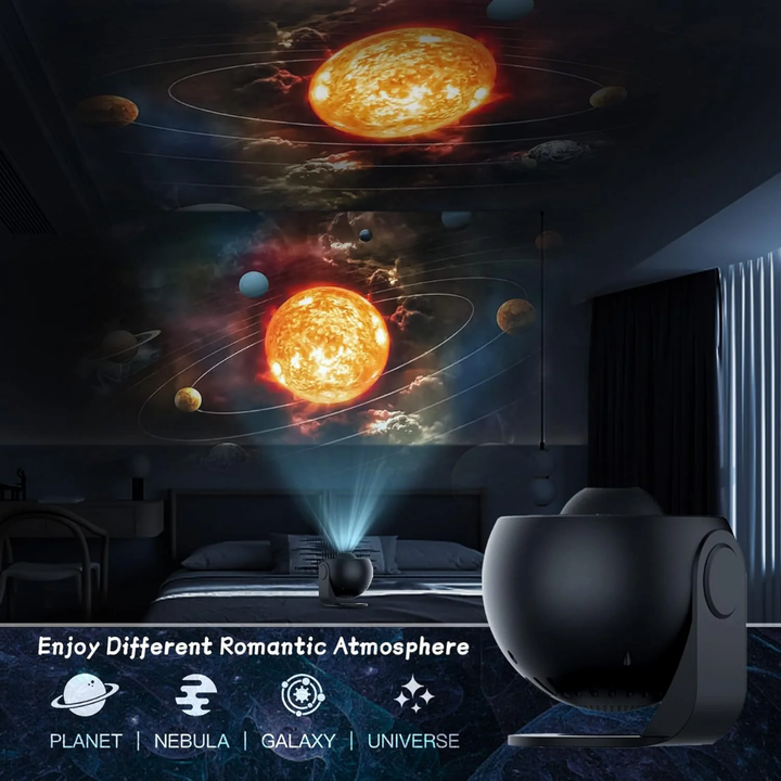 Galaxy Star Projector – 360° Rotation Night Sky Room Decor & LED