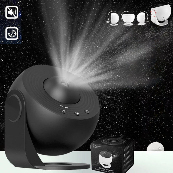 Galaxy Star Projector – 360° Rotation Night Sky Room Decor & LED