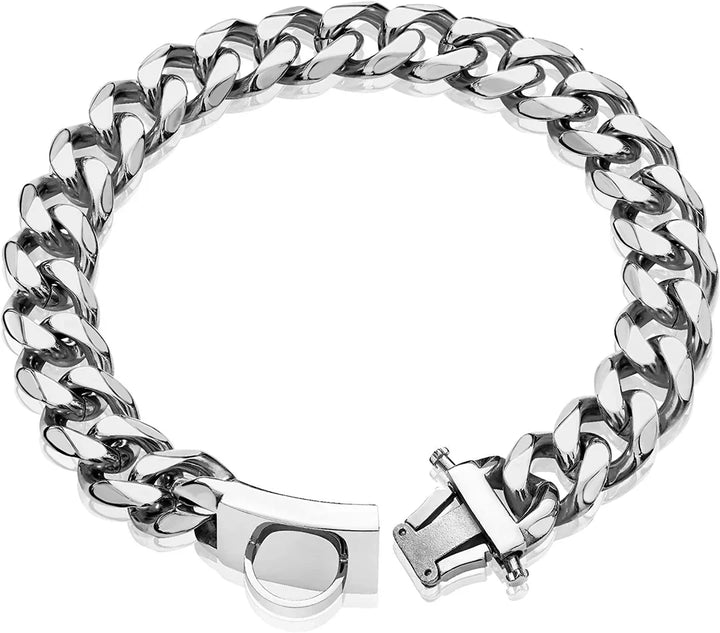 Titanium Steel Dog Collar – Medium Large Breeds Durable & Stylish