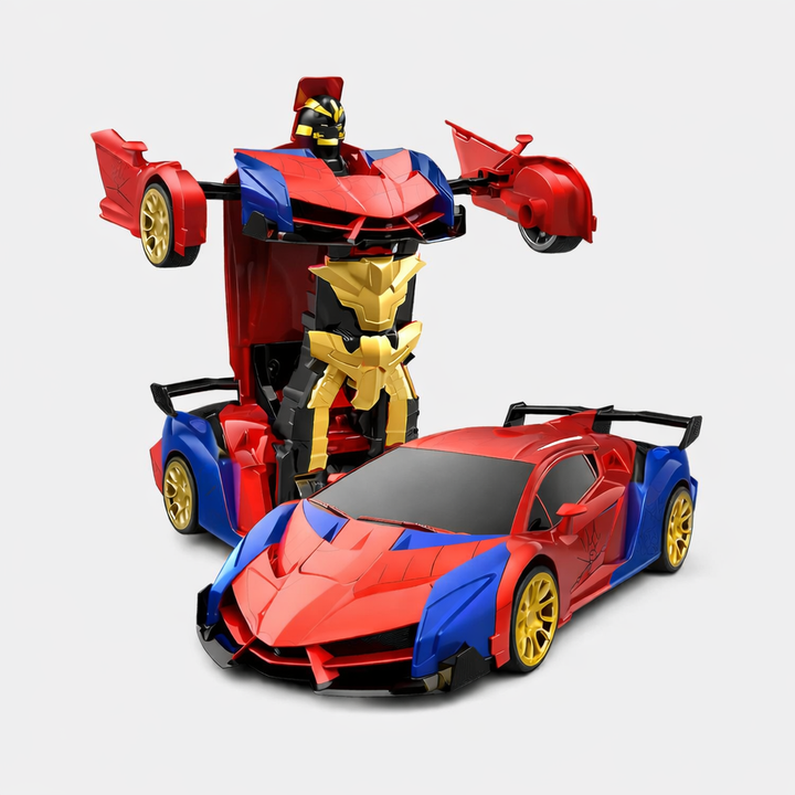 RC Car Transforming Robot Toy – LED Lights 2-in-1 Rechargeable