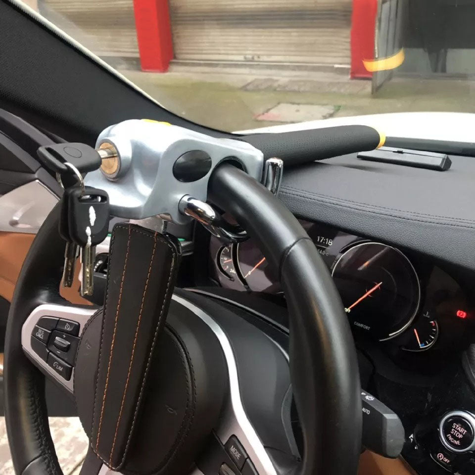 Steering Wheel Lock – High-Visibility Universal Fit Anti-Theft & Heavy-Duty