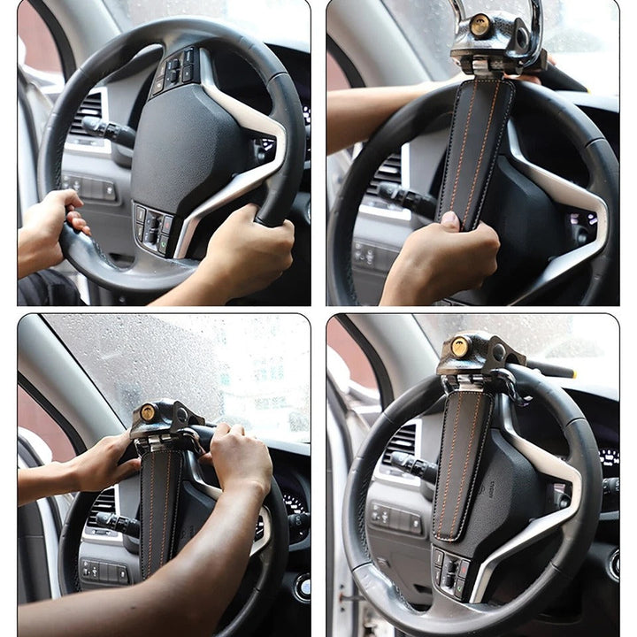 Steering Wheel Lock – High-Visibility Universal Fit Anti-Theft & Heavy-Duty