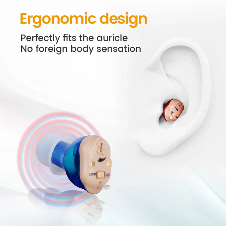 Invisible Rechargeable Hearing Aids – Men Women Digital Clear Sound & In-Ear