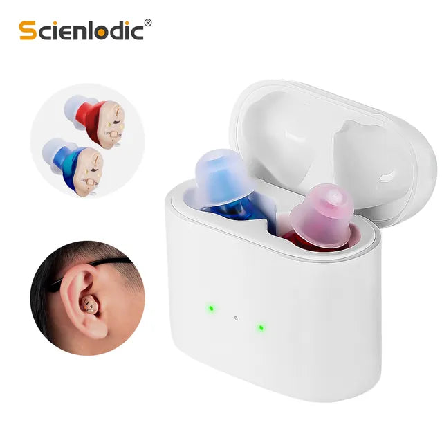Invisible Rechargeable Hearing Aids – Men Women Digital Clear Sound & In-Ear