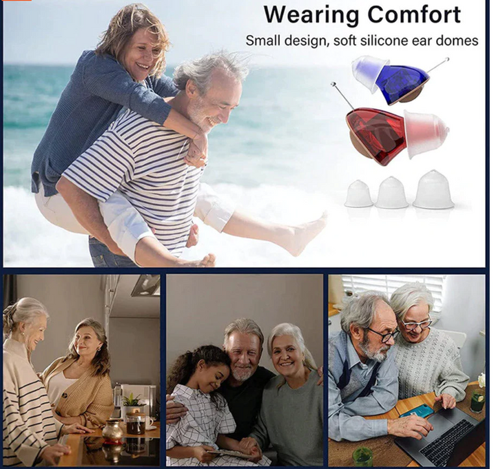 Invisible Rechargeable Hearing Aids – Men Women Digital Clear Sound & In-Ear