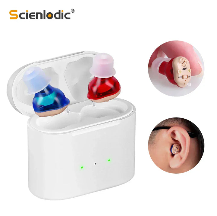 Invisible Rechargeable Hearing Aids – Men Women Digital Clear Sound & In-Ear