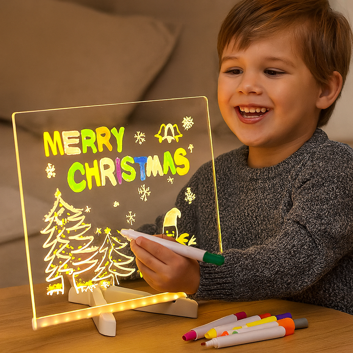LED Drawing Board for Kids – Reusable Light-Up Writing Tablet