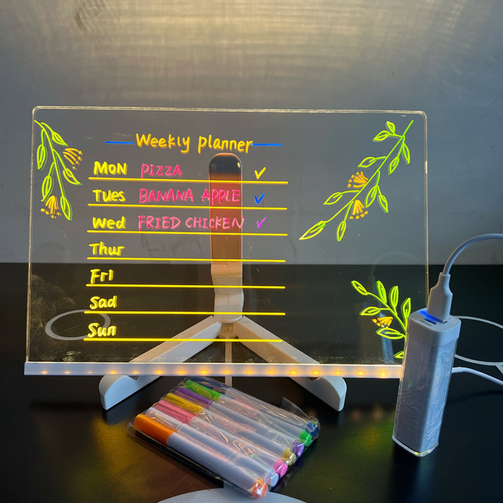 LED Drawing Board for Kids – Reusable Light-Up Writing Tablet