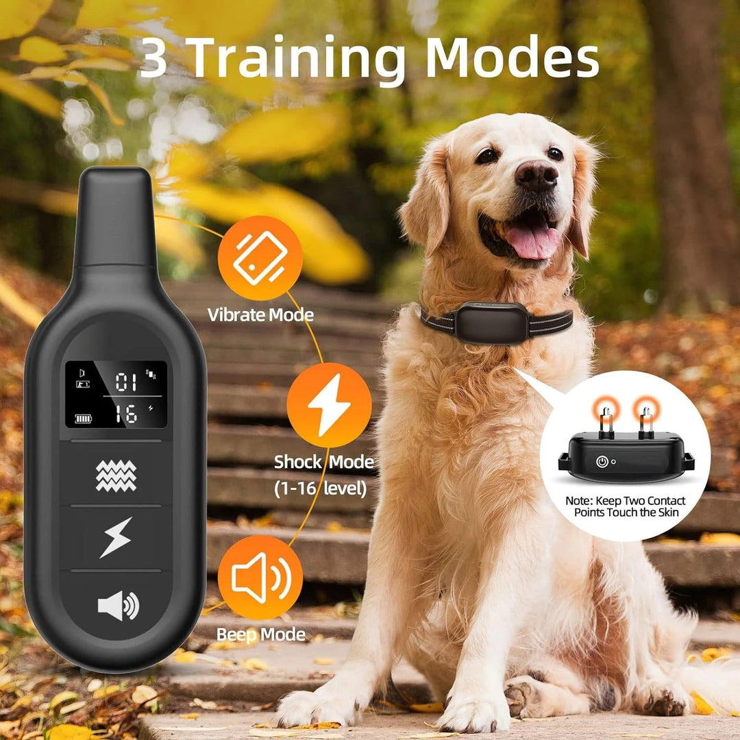 Dog Training E-Collar – 1000m Waterproof Rechargeable 3-Mode