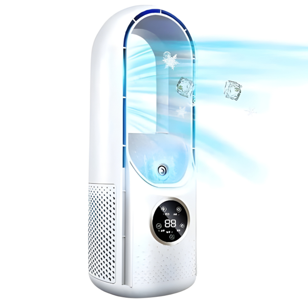 Portable Bladeless Air Conditioner – Quiet Compact & Sleep Mode Timer