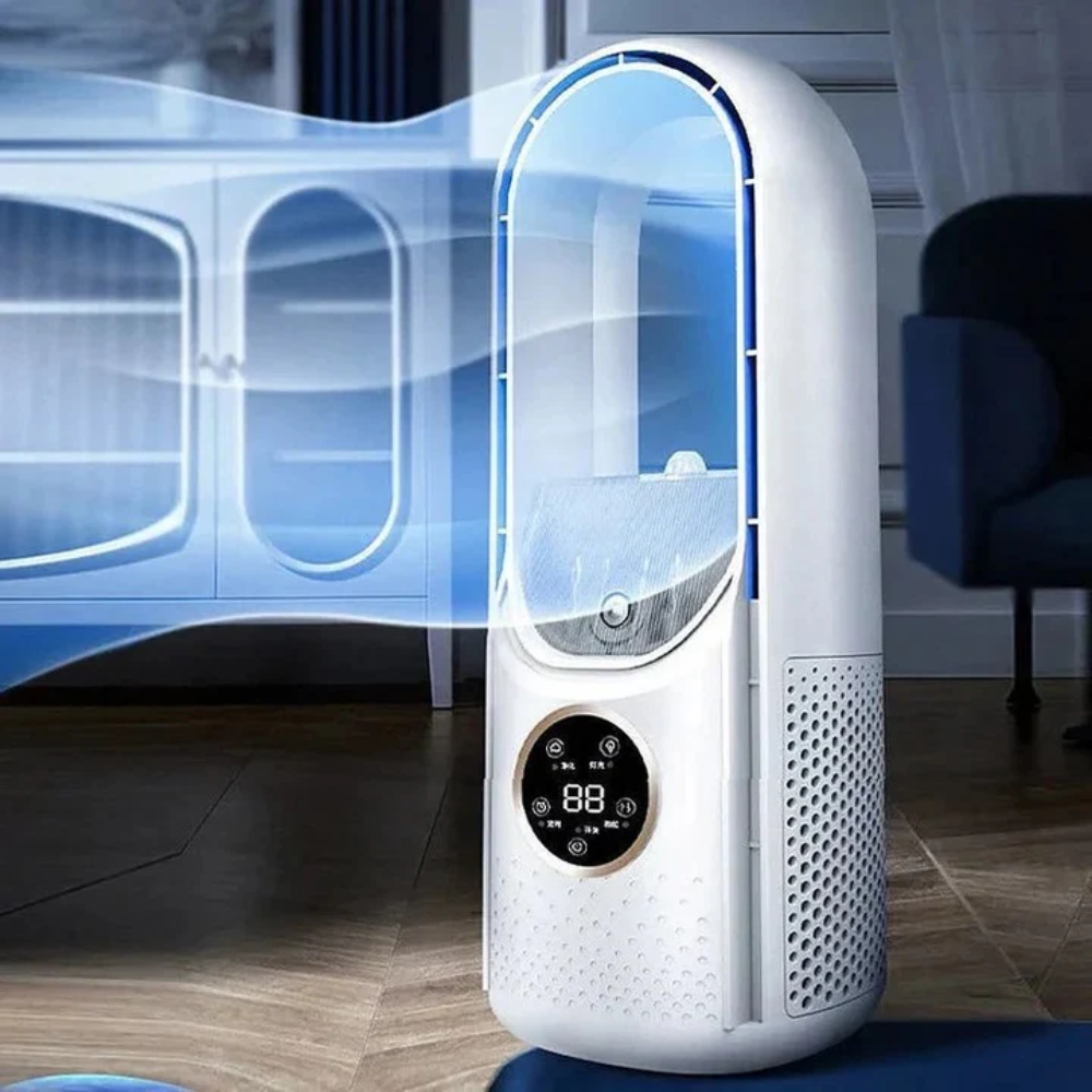 Portable Bladeless Air Conditioner – Quiet Compact & Sleep Mode Timer